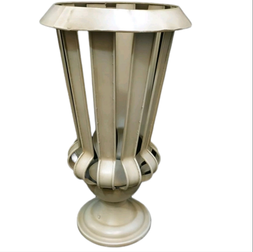 Celebrating Home Interiors Charleston Candle Urn Holder Lrg Metal painted rustic - Picture 4 of 8